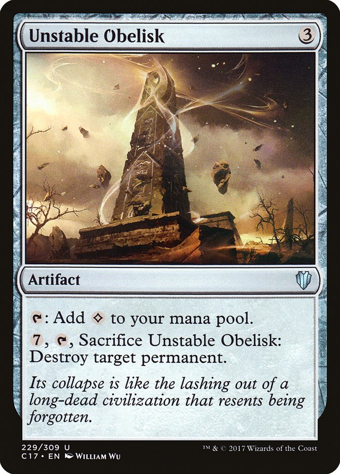 Unstable Obelisk [Commander 2017] | Card Citadel