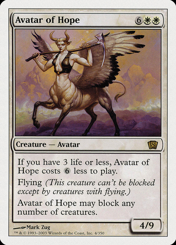 Avatar of Hope [Eighth Edition] | Card Citadel