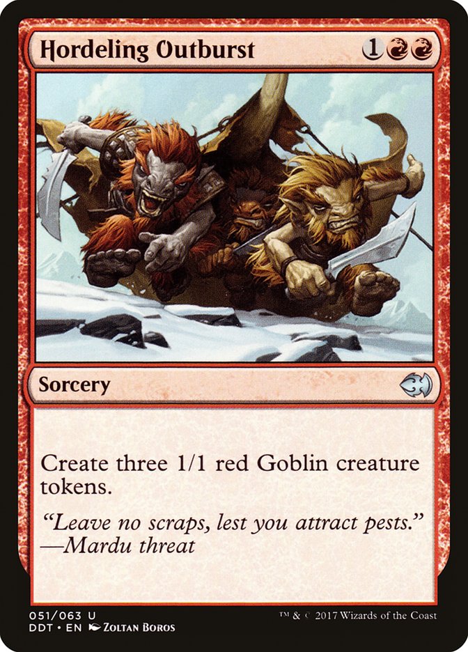 Hordeling Outburst [Duel Decks: Merfolk vs. Goblins] | Card Citadel