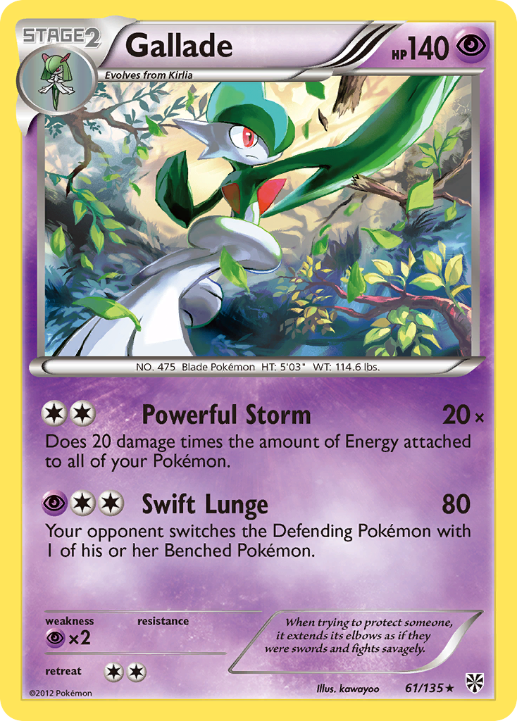 Gallade (61/135) [Black & White: Plasma Storm] | Card Citadel