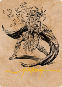 Livaan, Cultist of Tiamat Art Card (Gold-Stamped Signature) [Commander Legends: Battle for Baldur's Gate Art Series] | Card Citadel