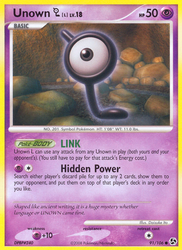 Unown L (91/106) [Diamond & Pearl: Great Encounters] | Card Citadel