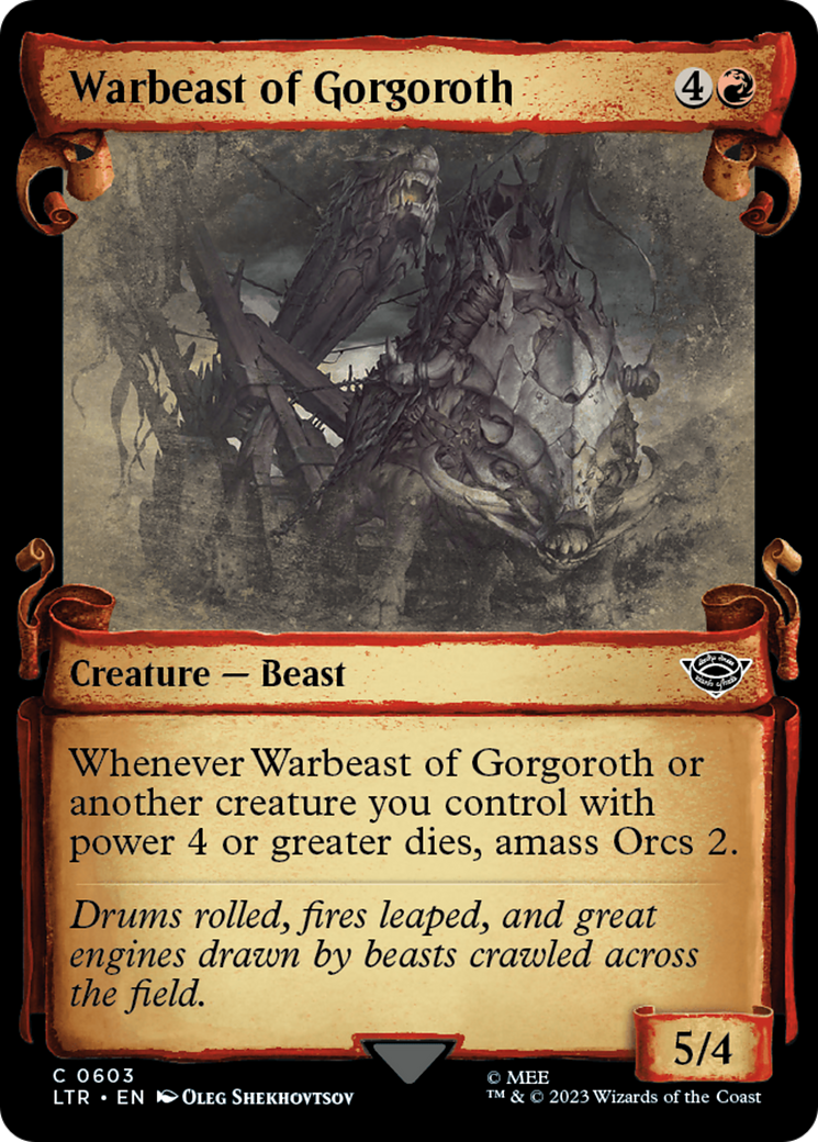 Warbeast of Gorgoroth [The Lord of the Rings: Tales of Middle-Earth Showcase Scrolls] | Card Citadel