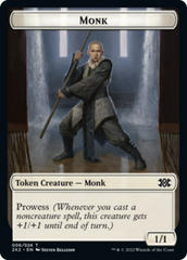 Boar // Monk Double-sided Token [Double Masters 2022 Tokens] | Card Citadel