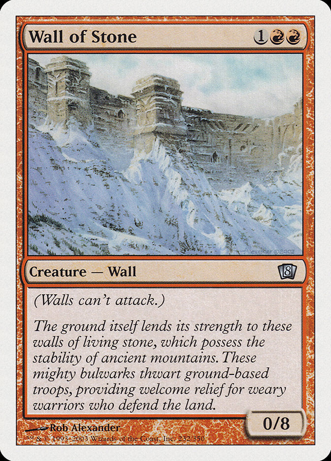 Wall of Stone [Eighth Edition] | Card Citadel