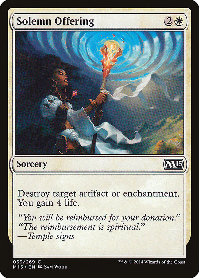 Solemn Offering [Magic 2015] | Card Citadel