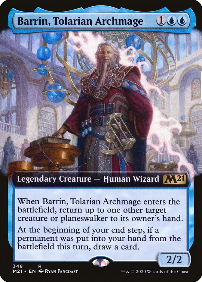 Barrin, Tolarian Archmage (Extended Art) [Core Set 2021] | Card Citadel