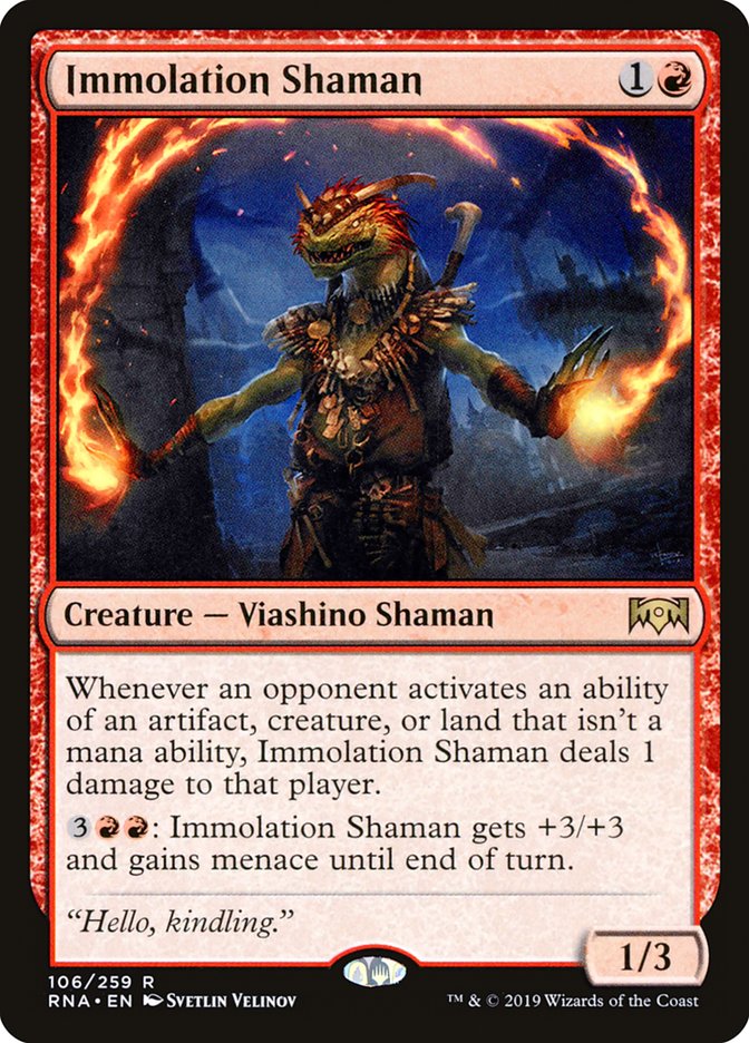 Immolation Shaman [Ravnica Allegiance] | Card Citadel