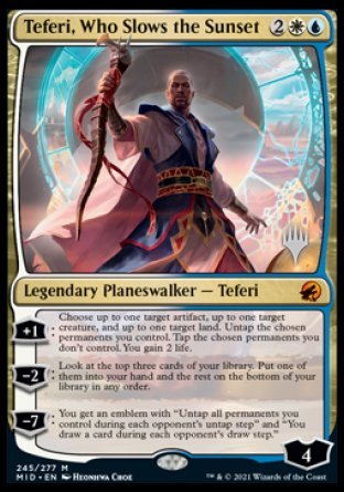 Teferi, Who Slows the Sunset (Promo Pack) [Innistrad: Midnight Hunt Promos] | Card Citadel