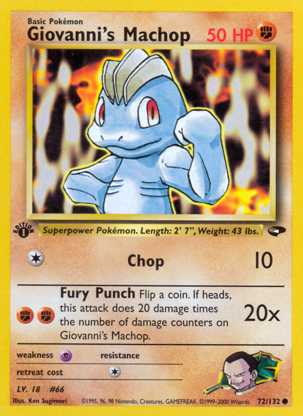 Giovanni's Machop (72/132) [Gym Challenge 1st Edition] | Card Citadel