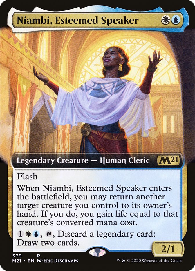 Niambi, Esteemed Speaker (Extended Art) [Core Set 2021] | Card Citadel