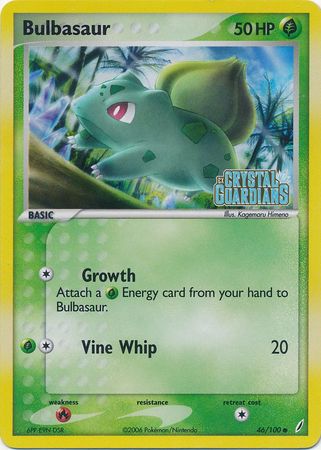 Bulbasaur (46/100) (Stamped) [EX: Crystal Guardians] | Card Citadel