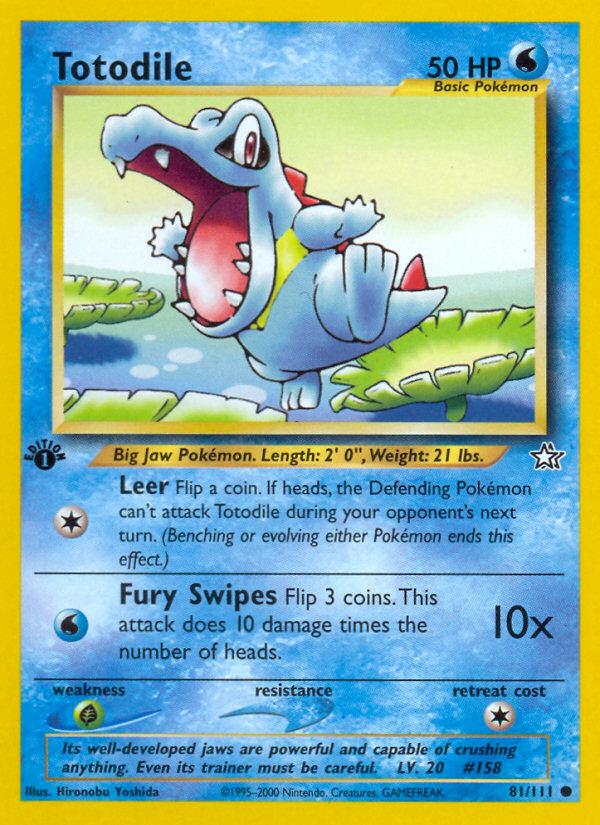 Totodile (81/111) [Neo Genesis 1st Edition] | Card Citadel