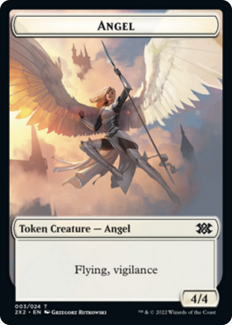 Faerie Rogue // Angel Double-sided Token [Double Masters 2022 Tokens] | Card Citadel