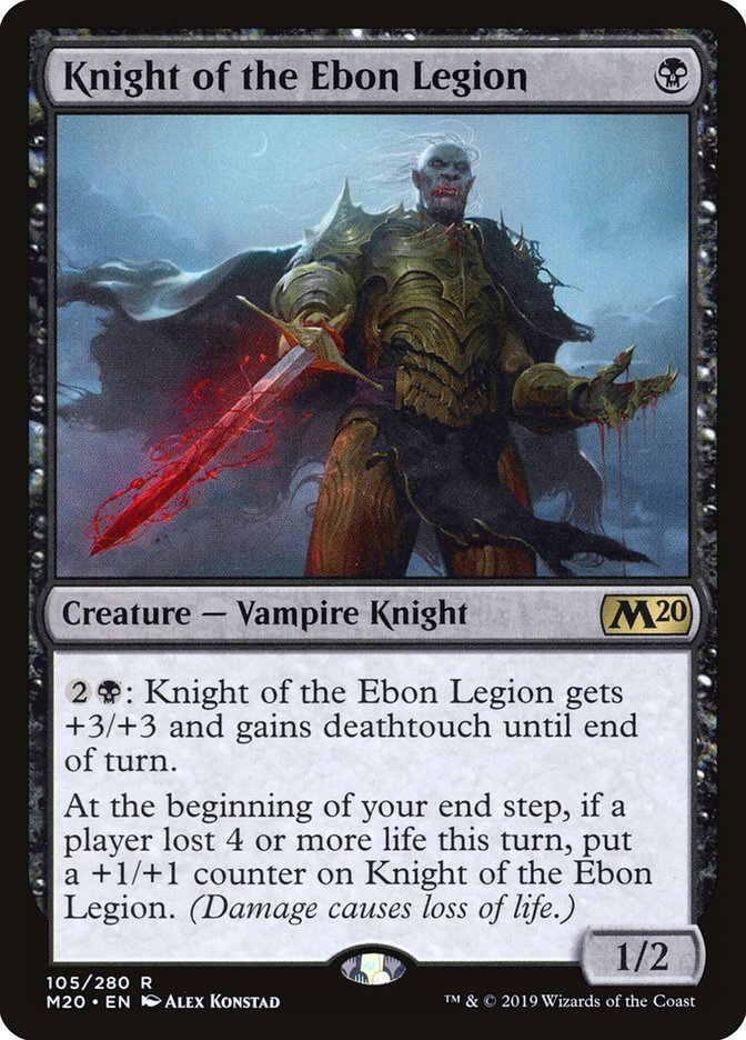 Knight of the Ebon Legion [Core Set 2020] | Card Citadel