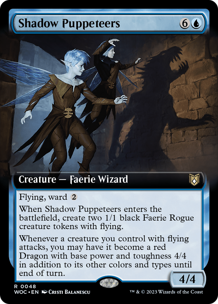 Shadow Puppeteers (Extended Art) [Wilds of Eldraine Commander] | Card Citadel