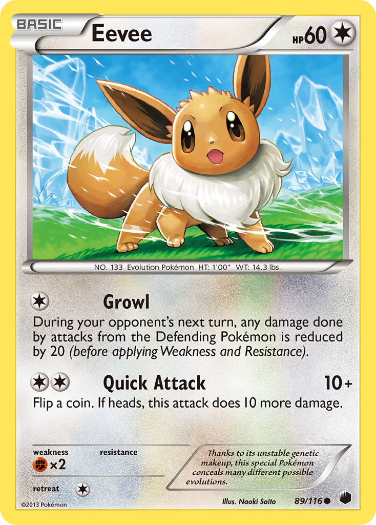 Eevee (89/116) [Black & White: Plasma Freeze] | Card Citadel