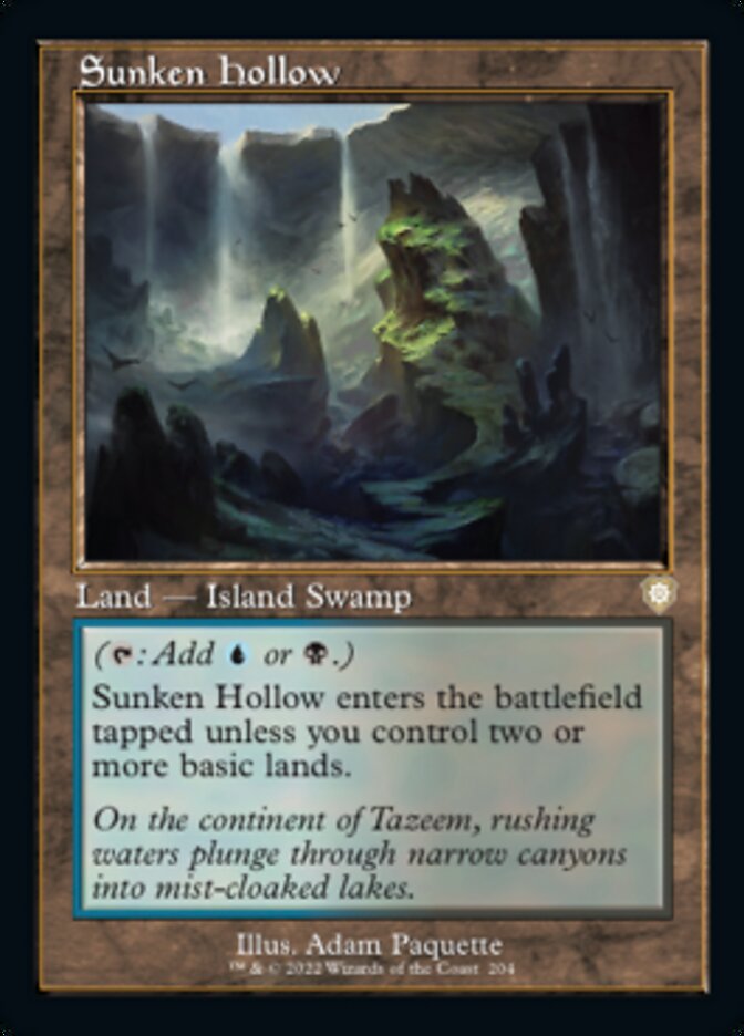 Sunken Hollow (Retro) [The Brothers' War Commander] | Card Citadel