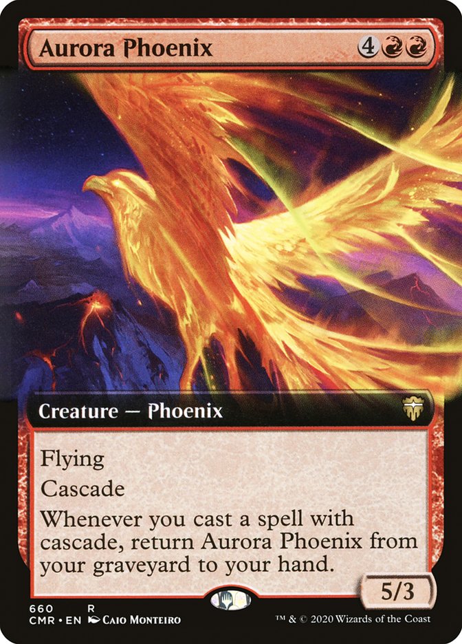 Aurora Phoenix (Extended Art) [Commander Legends] | Card Citadel