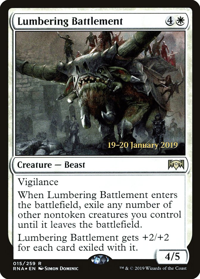 Lumbering Battlement [Ravnica Allegiance Prerelease Promos] | Card Citadel