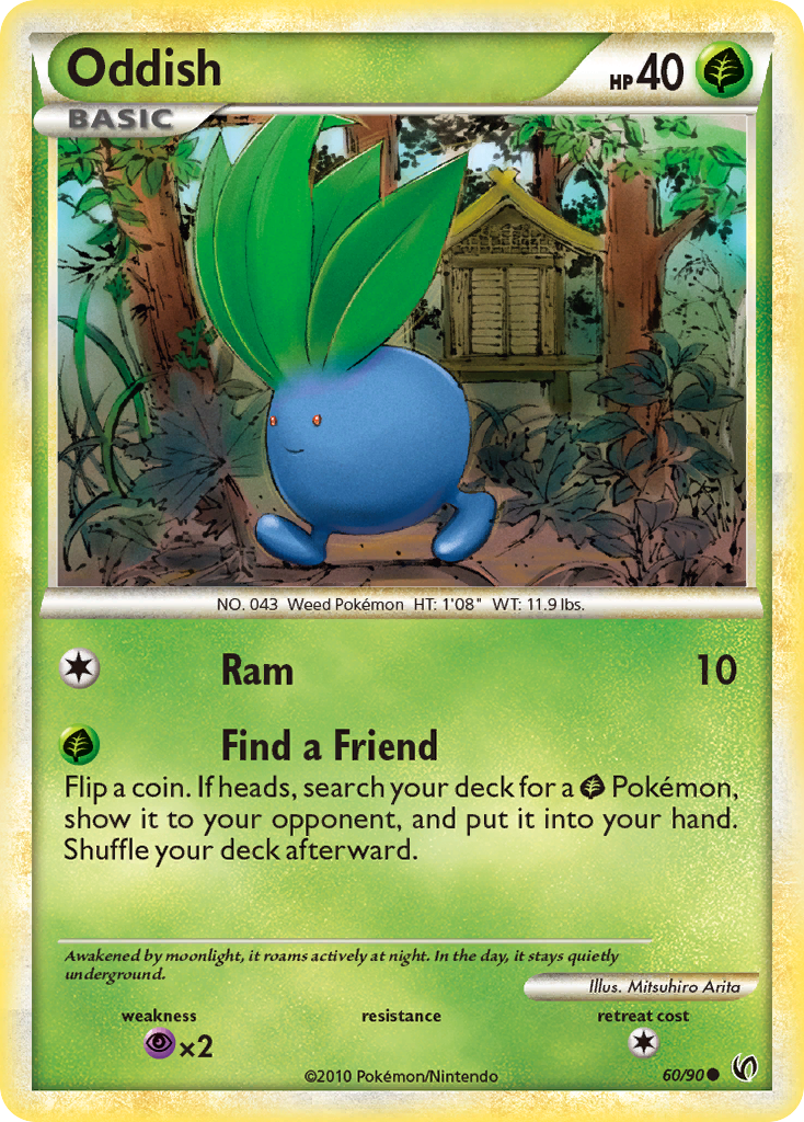 Oddish (60/90) [HeartGold & SoulSilver: Undaunted] | Card Citadel