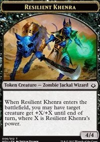 Resilient Khenra // Cat Double-sided Token [Hour of Devastation Tokens] | Card Citadel