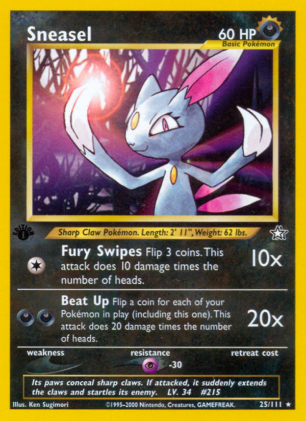 Sneasel (25/111) [Neo Genesis 1st Edition] | Card Citadel