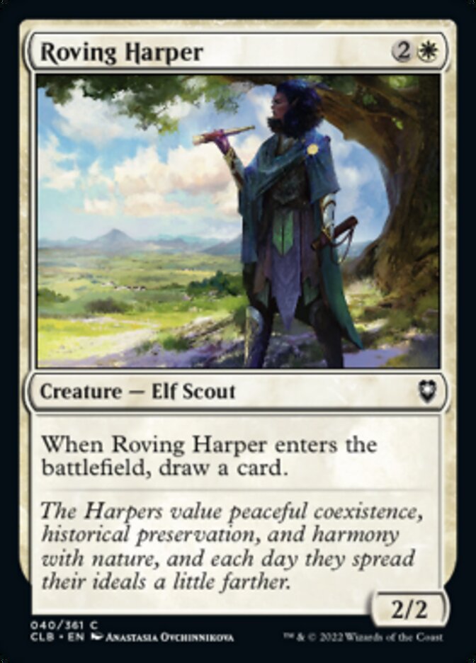 Roving Harper [Commander Legends: Battle for Baldur's Gate] | Card Citadel