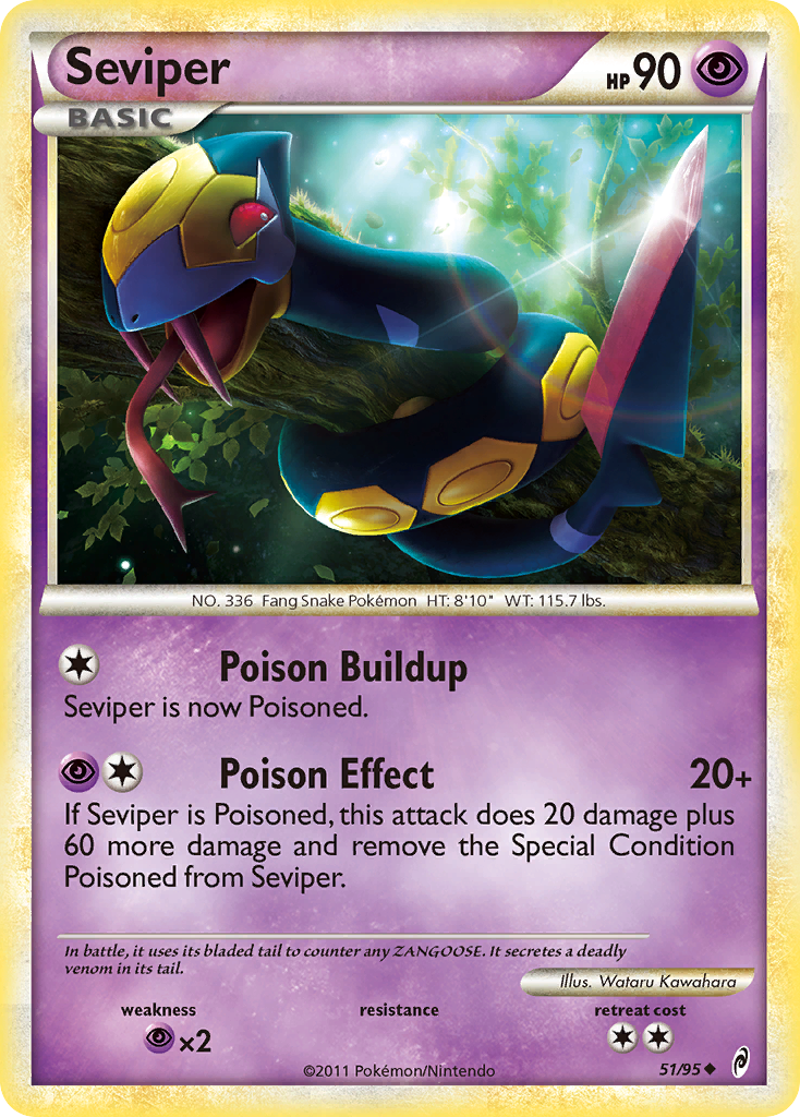 Seviper (51/95) [HeartGold & SoulSilver: Call of Legends] | Card Citadel