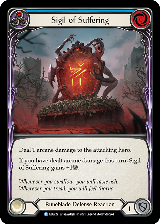 Sigil of Suffering (Blue) [ELE229] (Tales of Aria)  1st Edition Rainbow Foil | Card Citadel