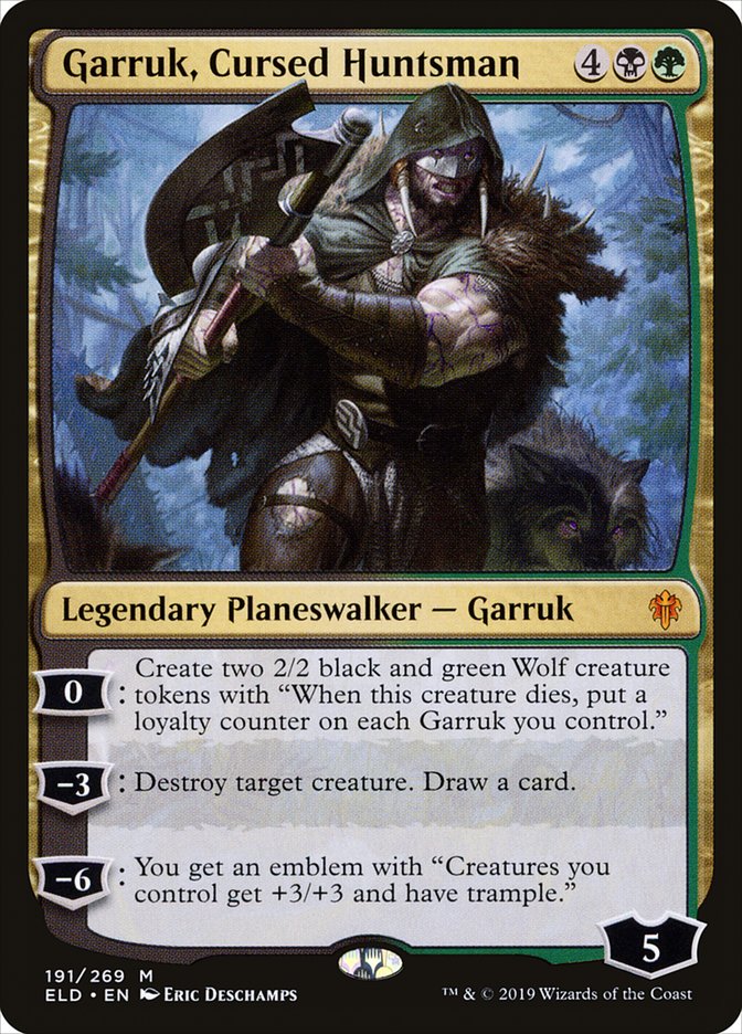 Garruk, Cursed Huntsman [Throne of Eldraine] | Card Citadel