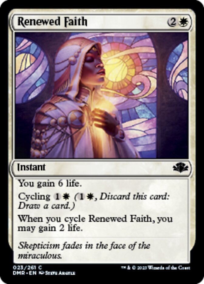 Renewed Faith [Dominaria Remastered] | Card Citadel