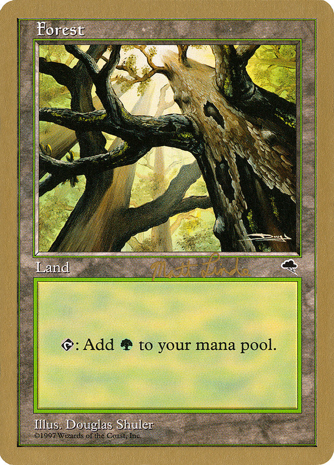 Forest (ml347a) (Matt Linde) [World Championship Decks 1999] | Card Citadel