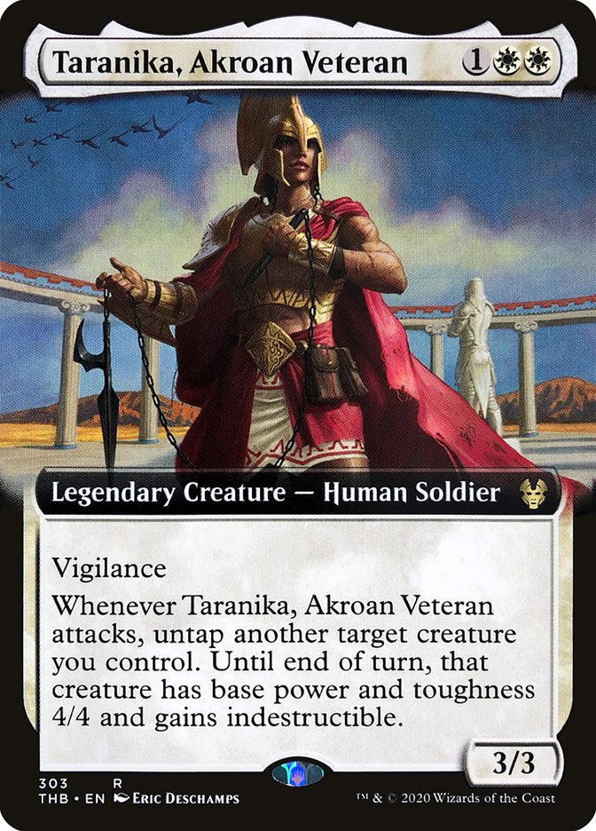 Taranika, Akroan Veteran (Extended Art) [Theros Beyond Death] | Card Citadel