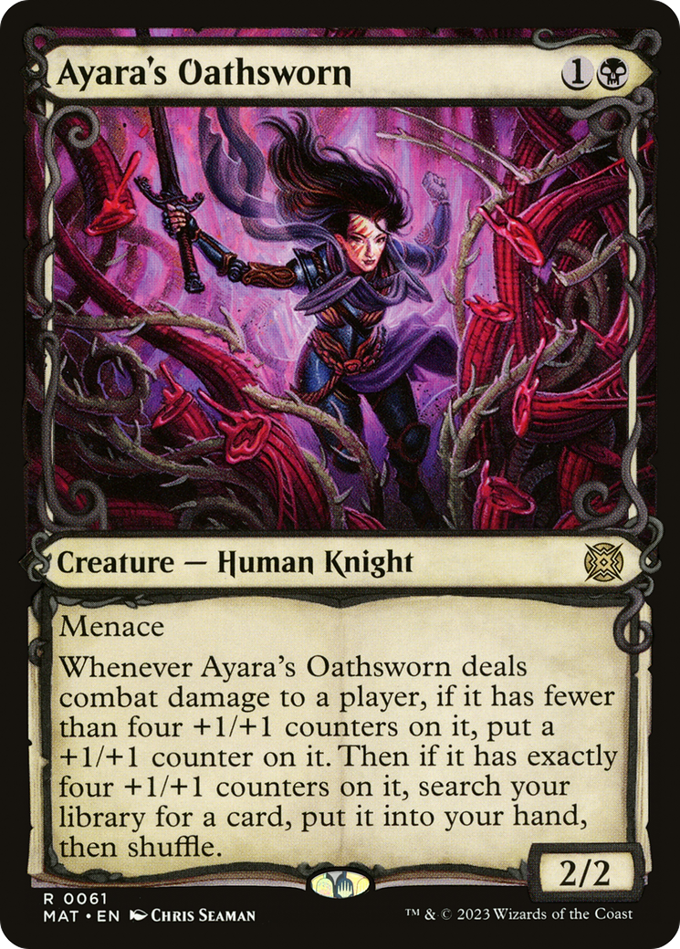 Ayara's Oathsworn (Showcase) [March of the Machine: The Aftermath] | Card Citadel