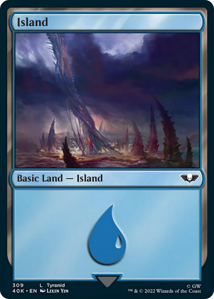 Island (309) (Surge Foil) [Universes Beyond: Warhammer 40,000] | Card Citadel