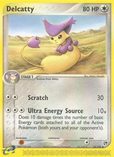 Delcatty (34/100) [EX: Sandstorm] | Card Citadel