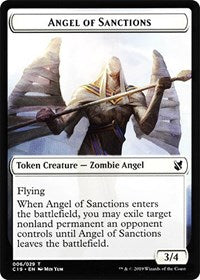 Angel of Sanctions // Horror Double-sided Token [Commander 2019 Tokens] | Card Citadel