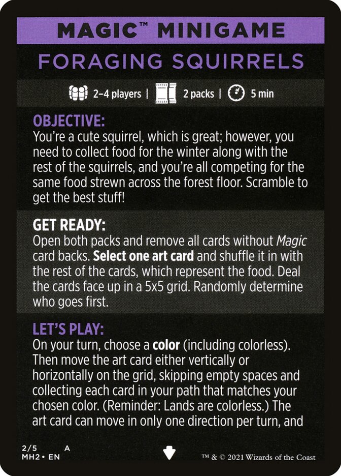 Foraging Squirrels (Magic Minigame) [Modern Horizons 2 Minigame] | Card Citadel