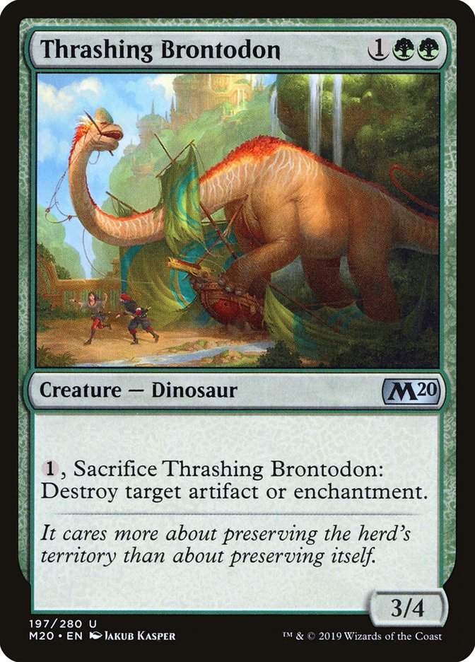 Thrashing Brontodon [Core Set 2020] | Card Citadel