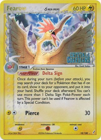 Fearow (18/100) (Delta Species) (Stamped) [EX: Crystal Guardians] | Card Citadel