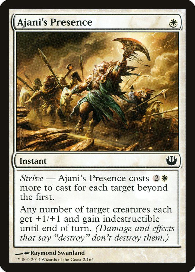 Ajani's Presence [Journey into Nyx] | Card Citadel