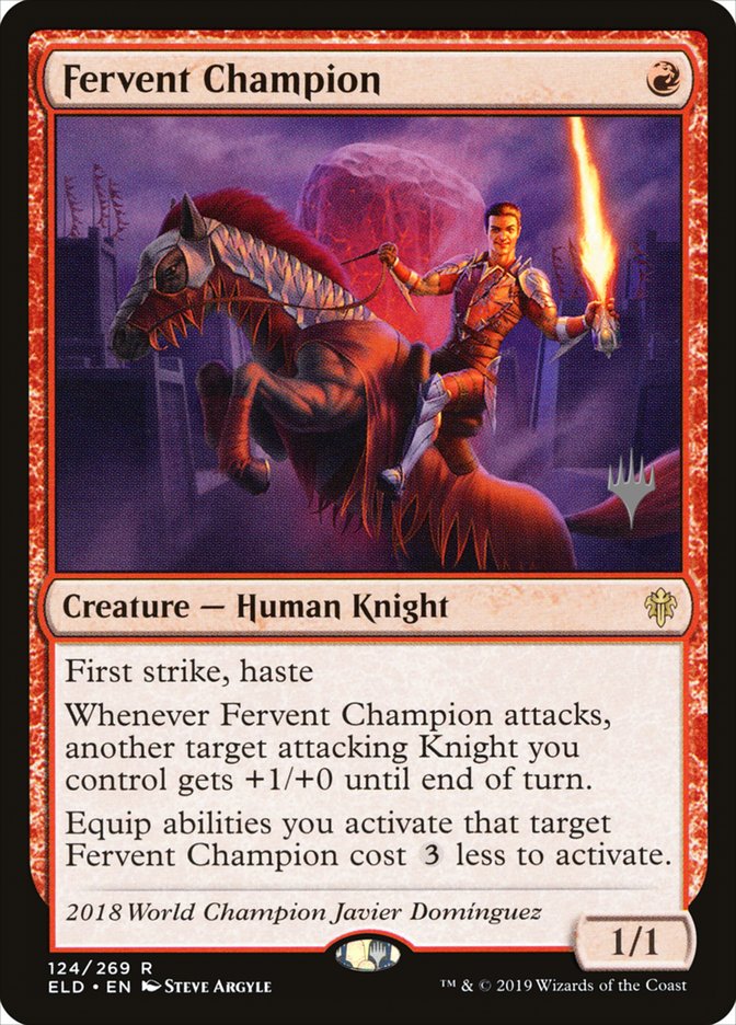 Fervent Champion (Promo Pack) [Throne of Eldraine Promos] | Card Citadel