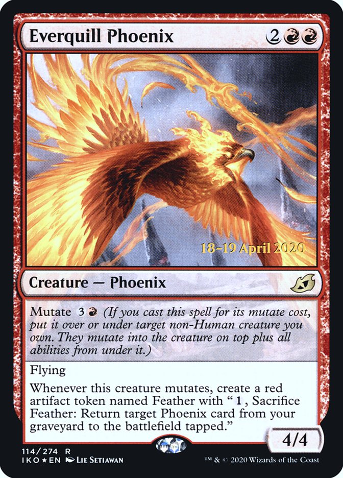 Everquill Phoenix  [Ikoria: Lair of Behemoths Prerelease Promos] | Card Citadel