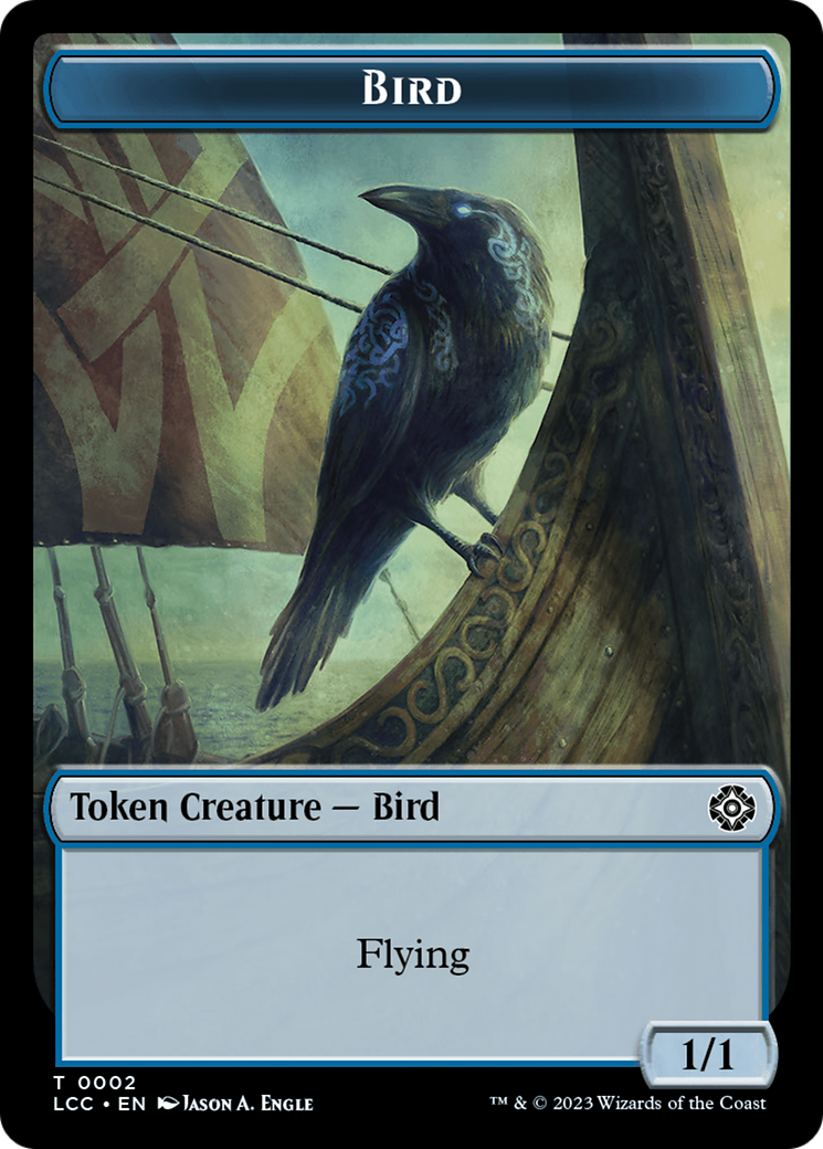 Bird // Merfolk (0003) Double-Sided Token [The Lost Caverns of Ixalan Commander Tokens] | Card Citadel