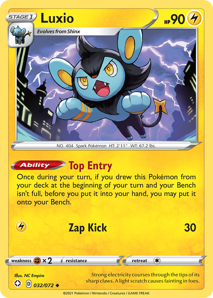 Luxio (032/072) [Sword & Shield: Shining Fates] | Card Citadel