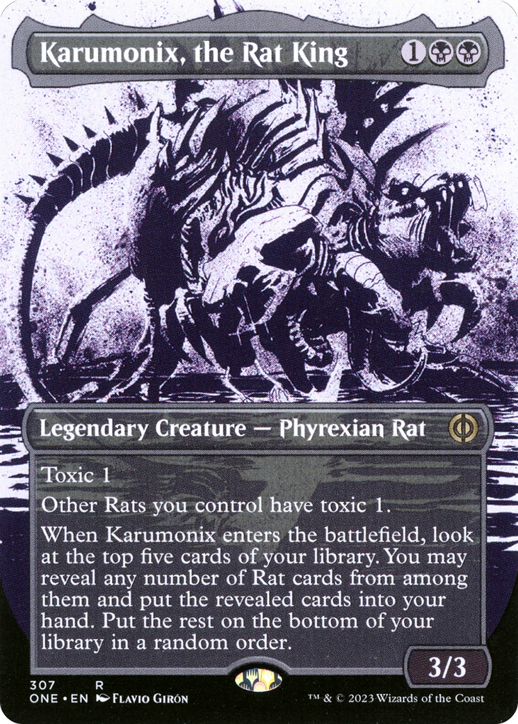 Karumonix, the Rat King (Borderless Ichor) [Phyrexia: All Will Be One] | Card Citadel