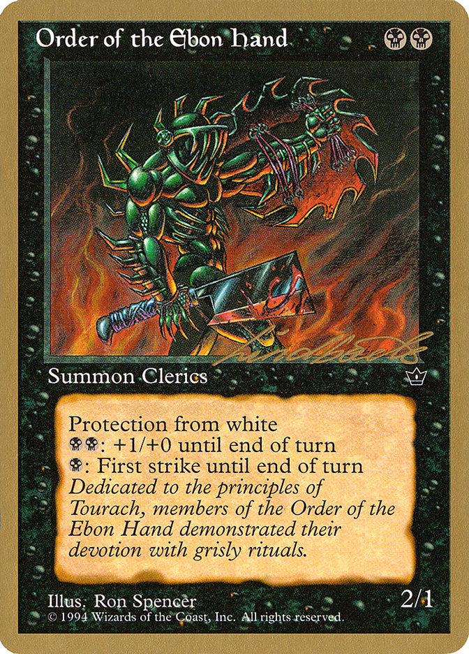 Order of the Ebon Hand (Spencer) (Leon Lindback) [Pro Tour Collector Set] | Card Citadel