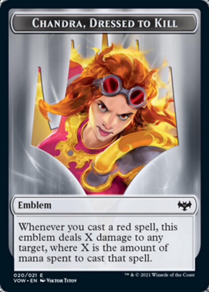 Chandra, Dressed to Kill Emblem [Innistrad: Crimson Vow Tokens] | Card Citadel