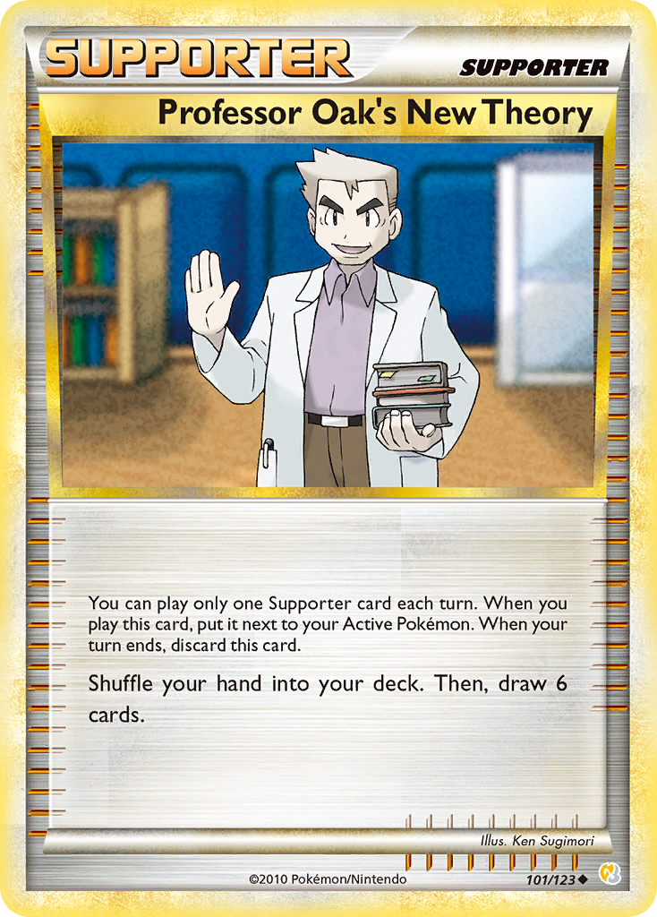 Professor Oak's New Theory (101/123) [HeartGold & SoulSilver: Base Set] | Card Citadel